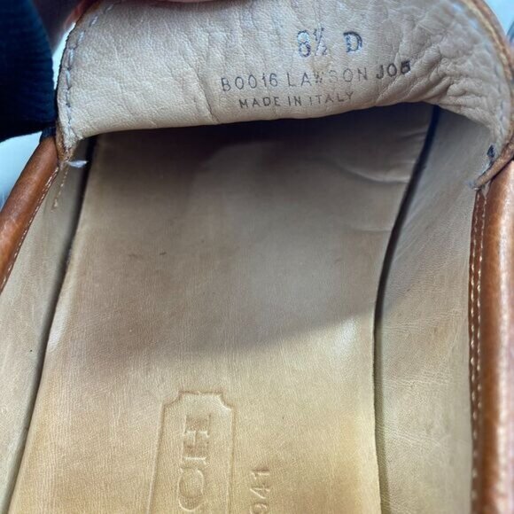Coach Lawson Mens Brown Leather Loafers Size 8.5 D Made In Italy main image 11